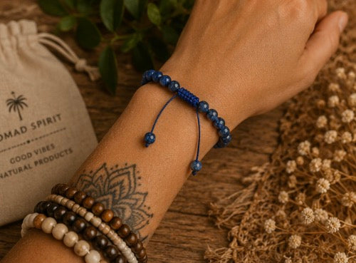 Bracelet Népalais Lapis Lazuli Naturel 6 mm – Sagesse & Harmonie