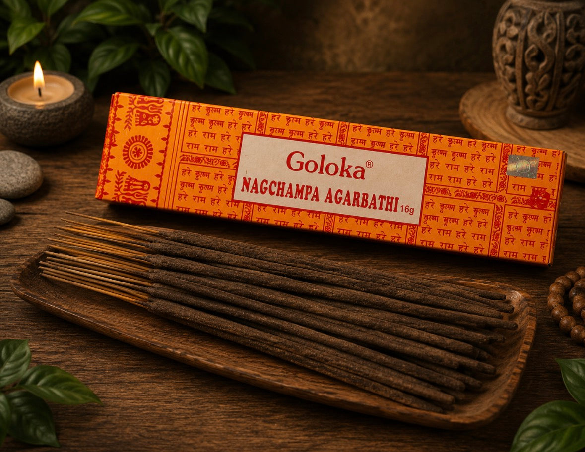 Goloka Nag Champa – Encens Premium aux Notes Mythiques