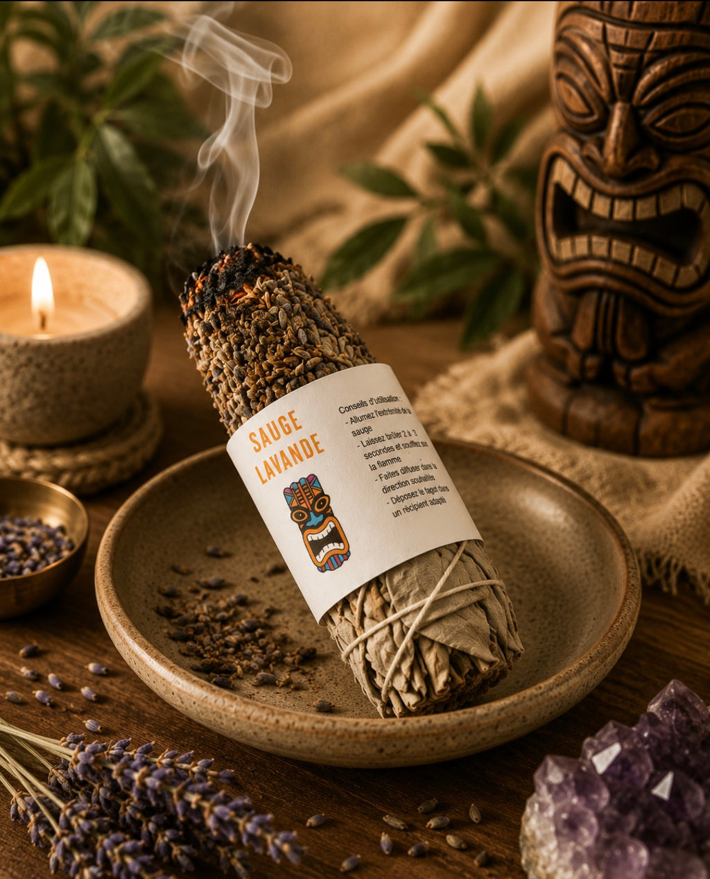 Fagot de Sauge Blanche & Lavande – Purification & Relaxation (30 g)