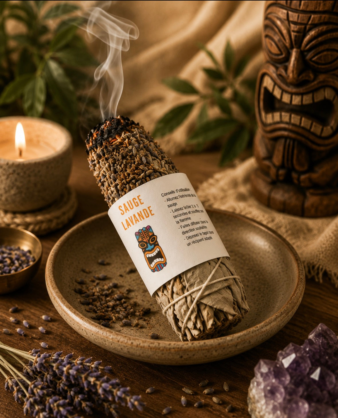 Fagot de Sauge Blanche & Lavande – Purification & Relaxation (30 g)
