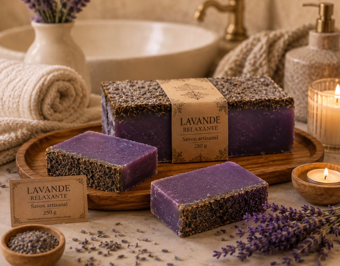 ✨ Savon Bohème Lavande Relaxante – Douceur & Sérénité