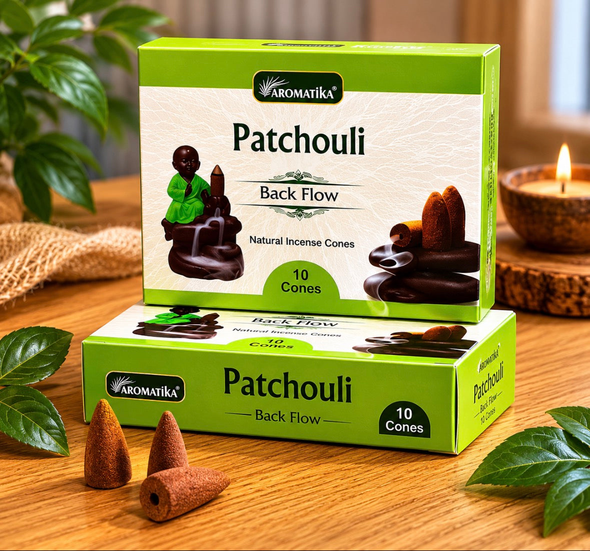 Encens Patchouli Backflow – Ambiance Zen & Slow Living