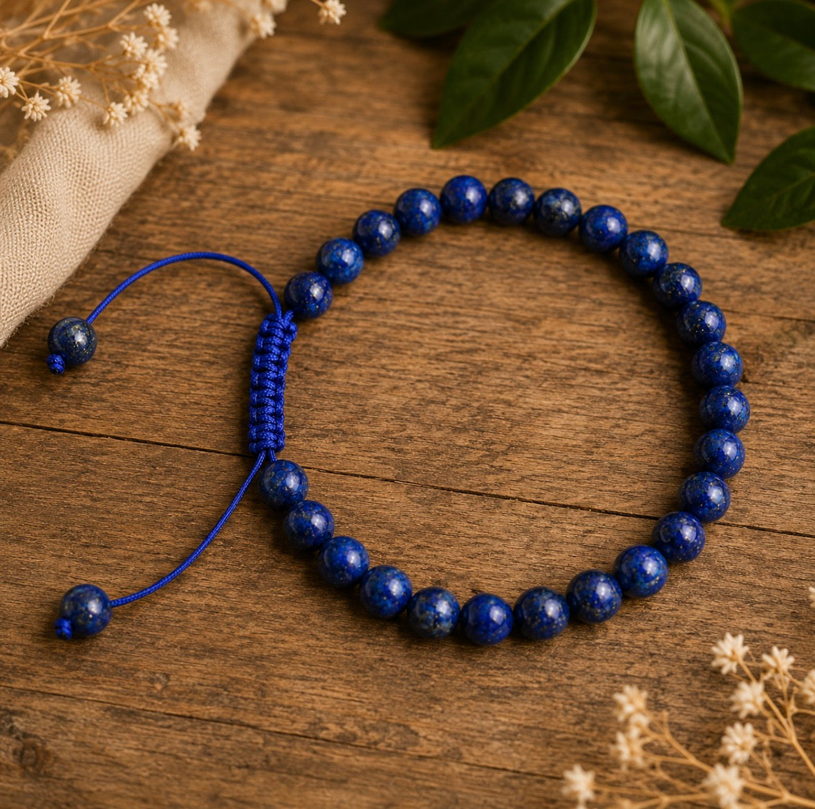 Bracelet Népalais Lapis Lazuli Naturel 6 mm – Sagesse & Harmonie