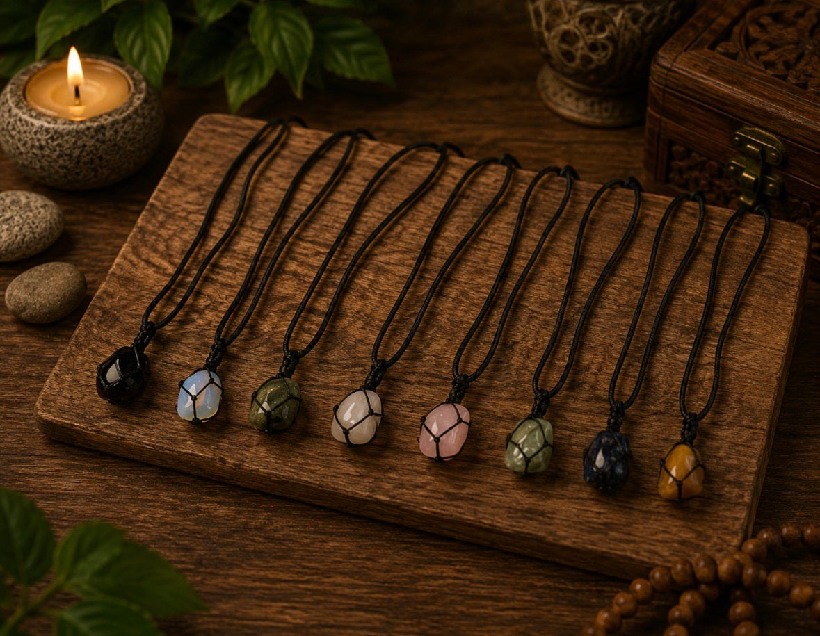 Collier pierre naturelle polie – Bijou minéral tendance